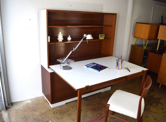 Image 1 of 1960s Bureau Vintage Drawing Table Desk Schreibtisch