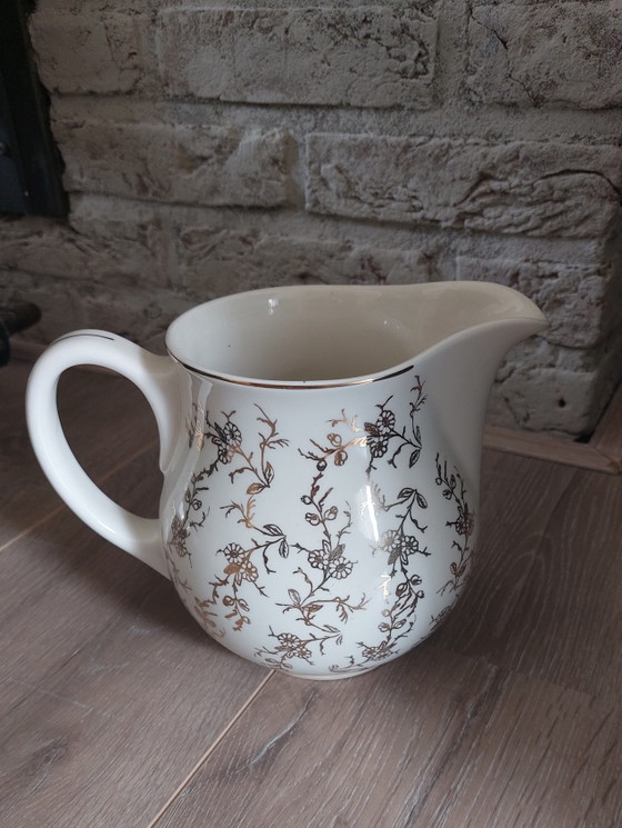 Image 1 of Antique Petrus Regout Milk Jug (16 cm) – Gold Decoration (ca. 1892-1900)