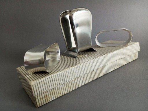 Ensemble de porte-serviettes Wilhelm Wagenfeld pour WMF, vers 1970
