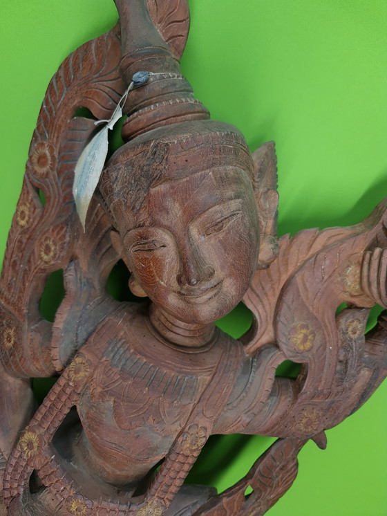 Image 1 of Super Mooi Thais Houtsnijwerk Een pieza de conversación