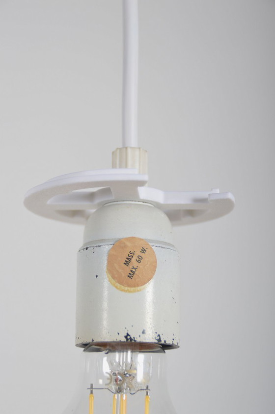 Image 1 of Space age UFO pendant lamp 'Bug Eye' (white) by Massive, 1970s
