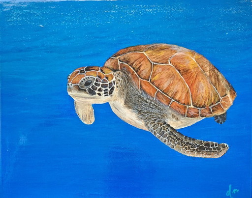 Nage silencieuse" Peinture acrylique