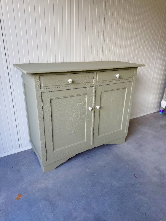 Vintage Chest of Drawers/Sideboard in sage green – Wood (photo 2 of 7)