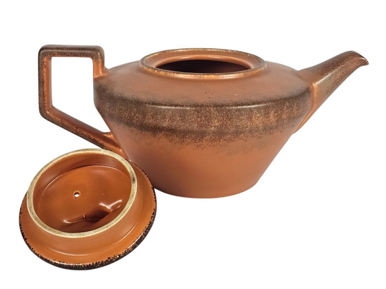 Image 1 of Arnhemse Fayencefabriek - style Bauhaus - Art Deco l - céramique - Théière - années 1920 -.