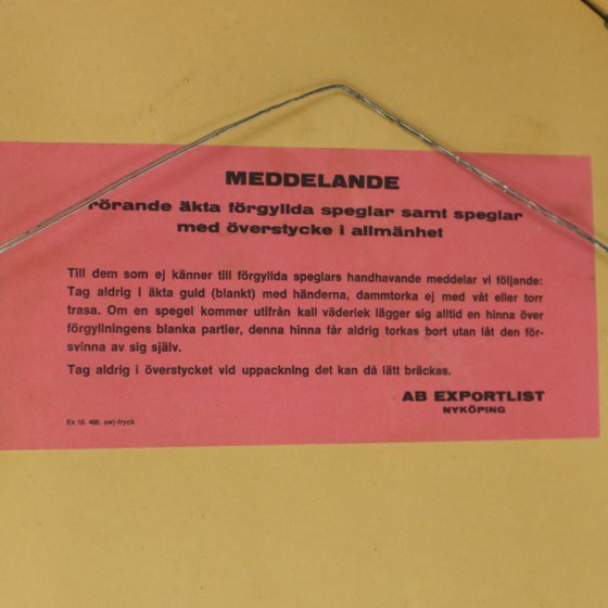 Image 1 of Zweedse Klassieke Spiegel Bladgoud Verguld 119cm