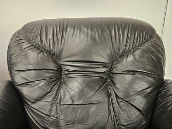 1970s Black Leather Club Chairs – Armchairs (photo 6 of 17)