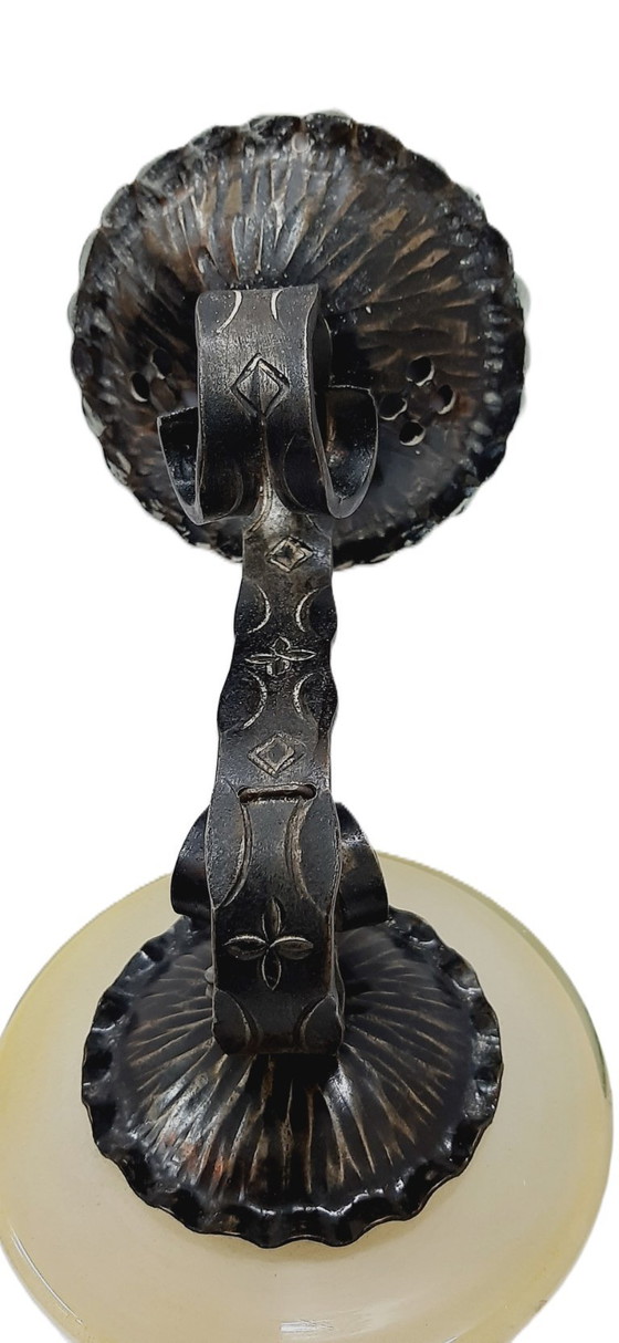 Image 1 of Applique murale électrique vintage en fer forgé