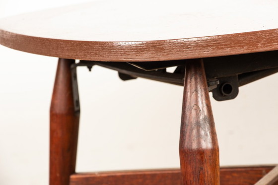 Image 1 of Mesa alta y baja danesa de teca y madera lacada en marrón, modelo Smørrebrød 1960.