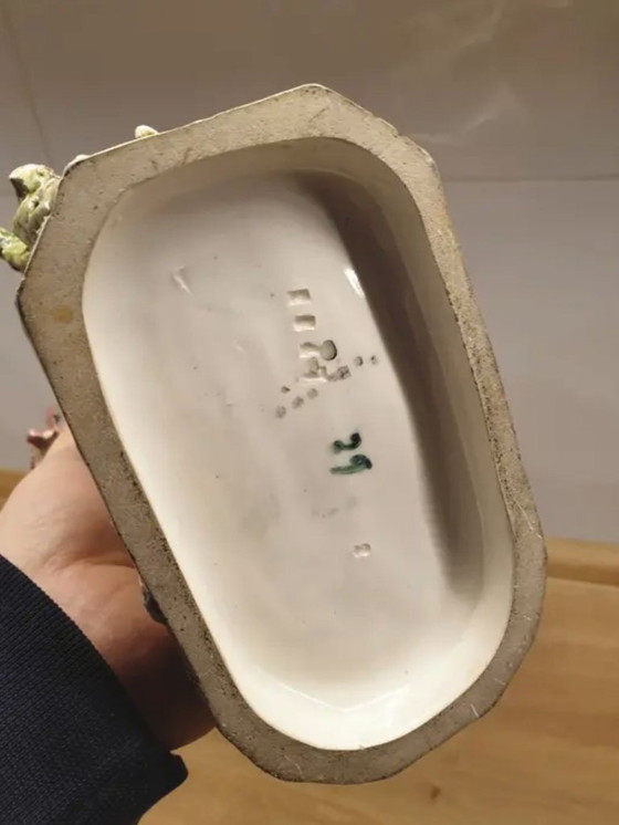 Image 1 of Figural Porcelain Vase with Napoleonic Figure Continental Europe, late 19th century