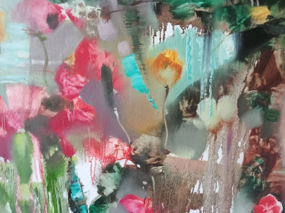 Pintura al Óleo Original Abstracta Naturaleza Flores Chica Flora – Pinturas y dibujos, Canvas (photo 6 of 10)