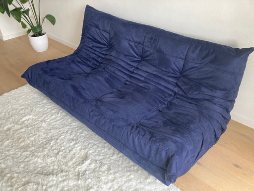 Original Ligne Roset Togo Sofa 3-seater - blue