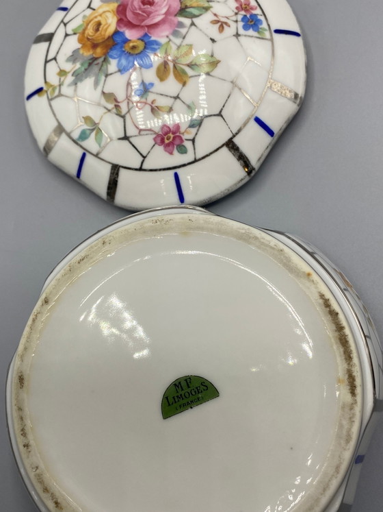 Art Deco Limoges porseleinen bonbonnière – MF Limoges Frankrijk – Decoratieve objecten, Porcelain (photo 10 of 10)