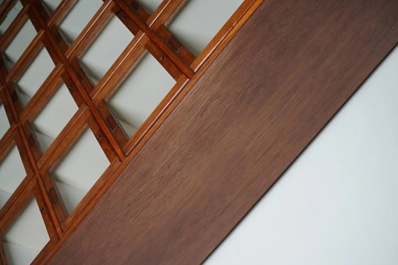 Image 1 of Antique large Dutch oak haberdashery cabinet with hinged doors, 1920s/30s