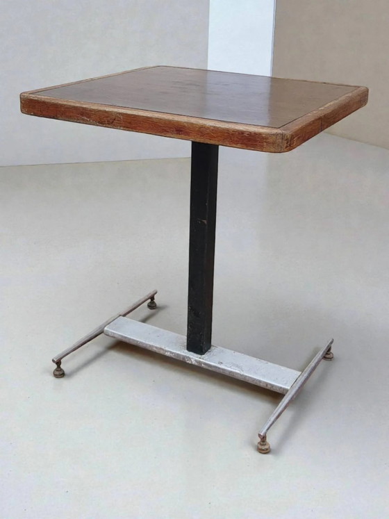 Quadratischer Bistrotisch – Esstische, Wood, Metal (photo 6 of 6)