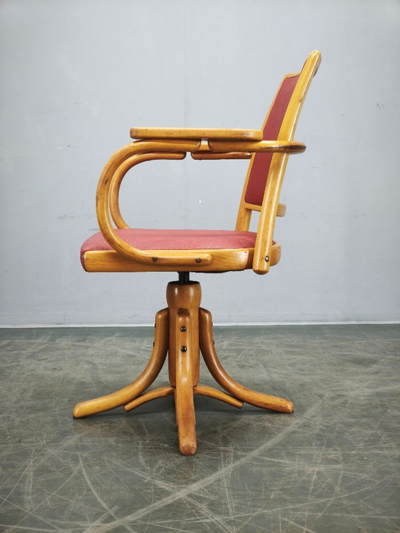 Image 1 of Ligna Adjustable Swivel Office Chair, Czechoslovakia, 1950s