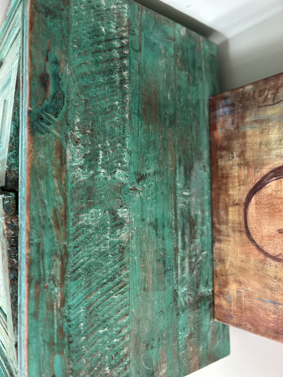 Image 1 of Unique Vintage Indian Cabinet (Almirah) - bohemian eye-catcher