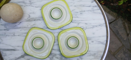 Ensemble de 3 coquetiers vintage en céramique – design moderniste des années 1960/70 – Vaisselle, Ceramic (photo 3 of 6)