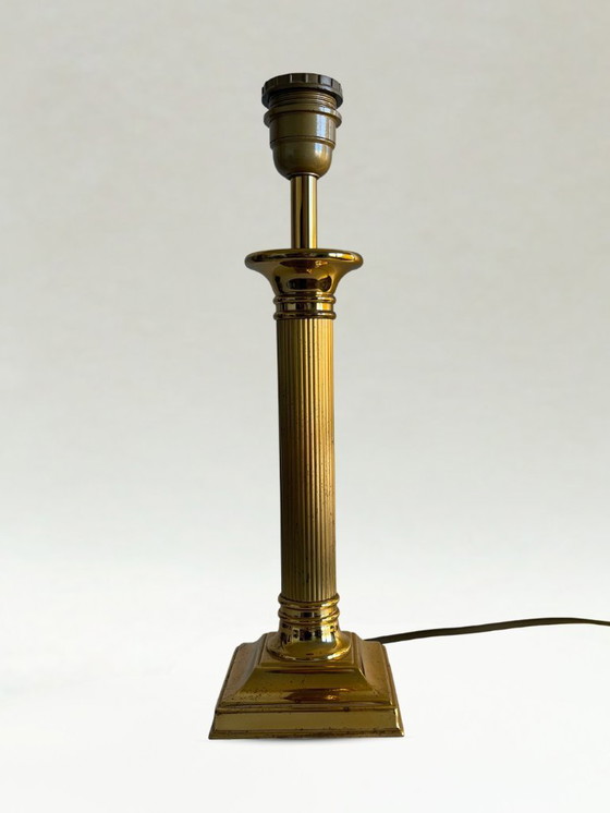 Image 1 of Vintage brass table lamp – Brand "Lustre Deknudt" – 1970s