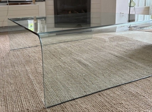 Designer-Glastisch Alitalia 120 x 120