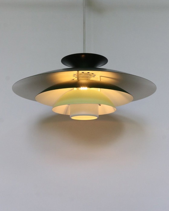 Image 1 of Vintage green bowl lamp unique retro pendant lamp