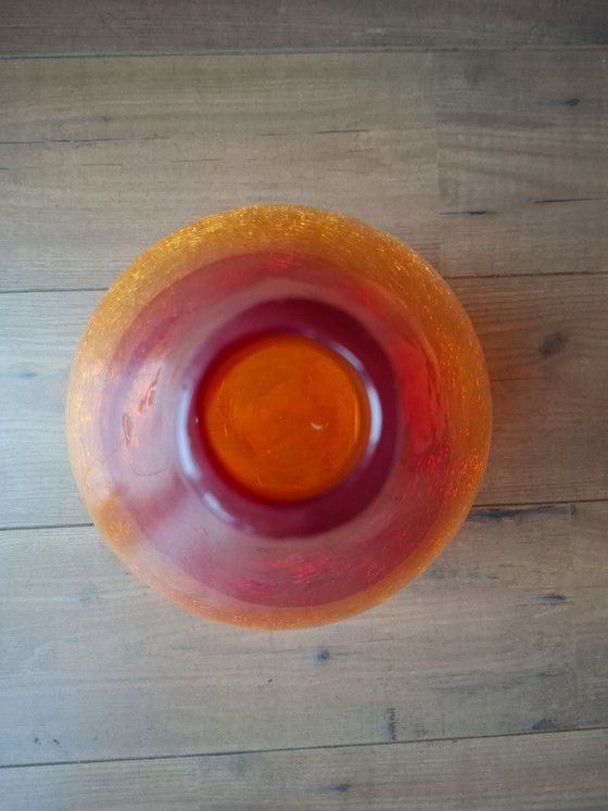 Vintage Blenko Art Glass Vaas – Amberina / Tangerine – Mid-Century Modern – 35 Cm – Vazen (photo 4 of 4)