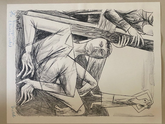Image 1 of Marcel Notebaert - 8 black and white drawings of figures and scenes.