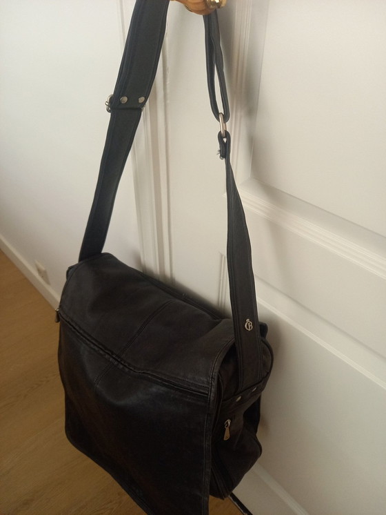 Image 1 of Borsa da weekend di Castelijn e Beerens in pelle nera prezzo nuovo 399,00 euro