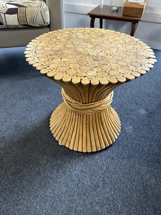 Image 1 of Tavolino vintage McGuire – bambù/rattan