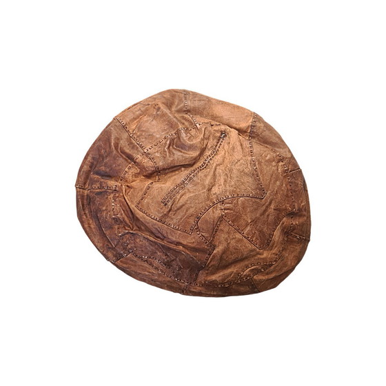 Image 1 of Großer italienischer Vintage-Sitzsack aus Leder, 1970er Jahre