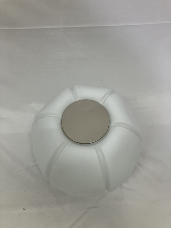 Image 1 of Vintage opaline lotus plafond of Wandlamp Glashütte Limburg