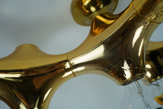 Cosack Gemini Space Age plafondlamp - goudkleurig plastic - Sputnik plafondlamp - jaren 70. – Plafondlampen (photo 7 of 20)
