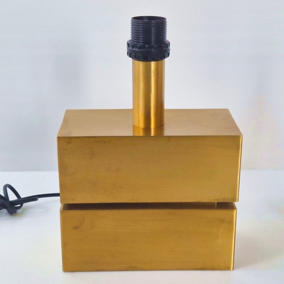 Image 1 of Pair of 1970s table lamps in brushed gold metal, 70s DLG Maison Charles, 1970s