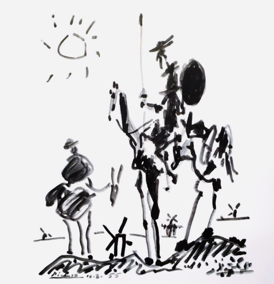 Image 1 of "Don Quijote, 1955" -
(60x80cm) Gesigneerd en gedateerd in de plaat.