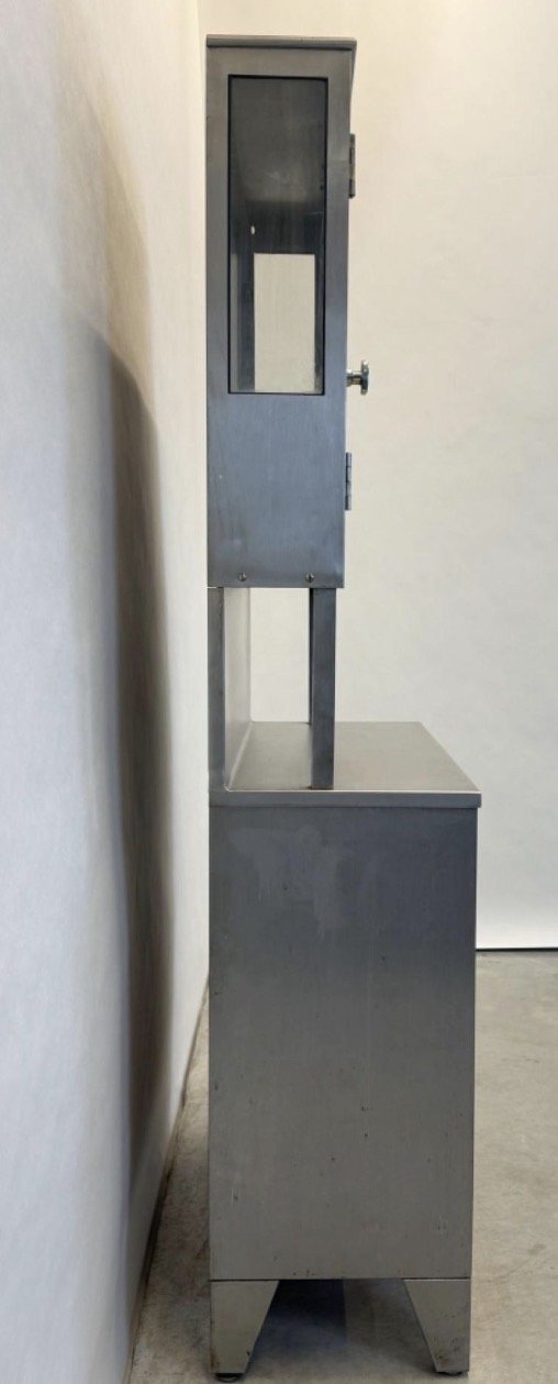 Botiquín de acero inoxidable – Friedrich Schmitz, Armarios, Glass, Metal (photo 5 of 12)