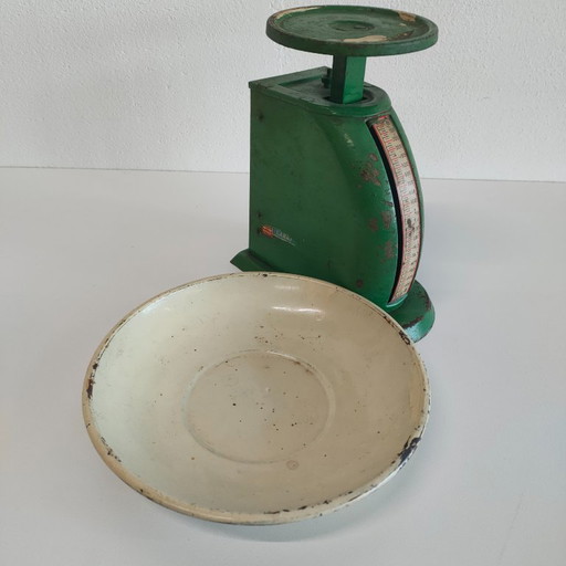 Vintage Effem Karat Keukenweegschaal – Groen Metaal – Jaren '40/'50 – keukenaccessoires, Metal (photo 2 of 10)