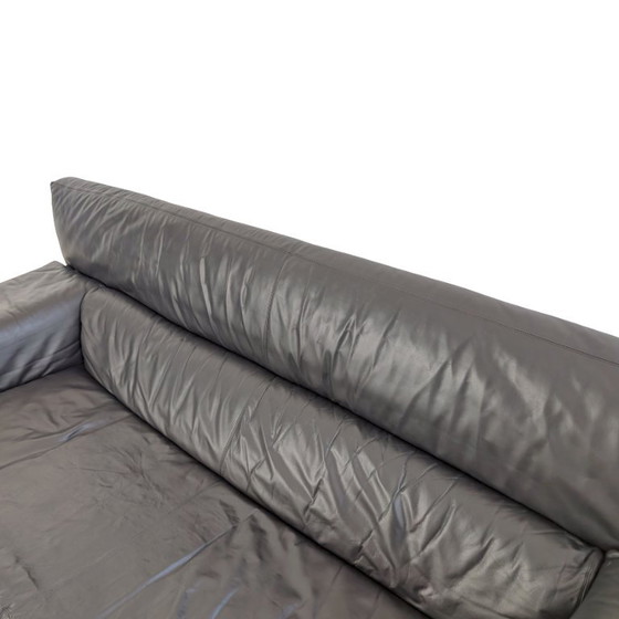 Knoll Brigadier Dreisitzer Leder schwarz Cini Boeri Hochlehner – 3-5 Sitzer Sofas, Wood, Leather (photo 8 of 12)