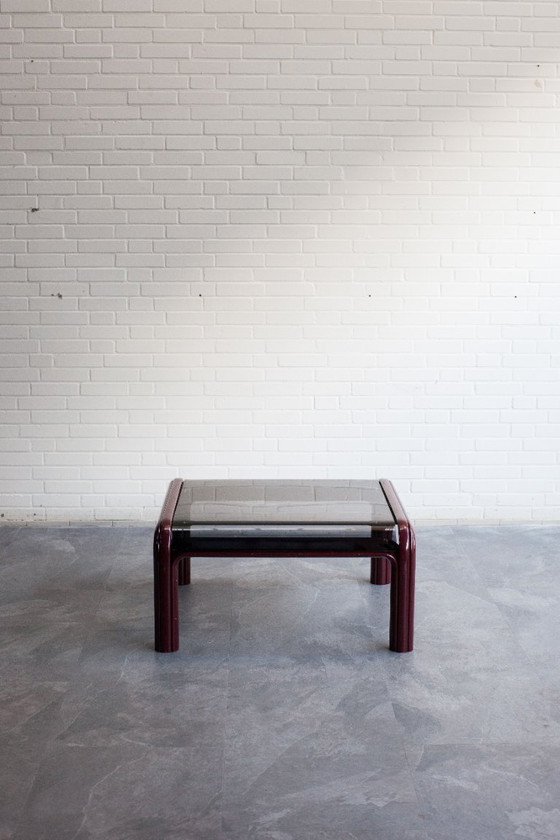 Image 1 of Orsay coffee table in burgundy by Gae Aulenti, Italy, 1970s