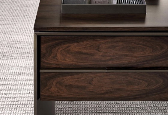 Image 1 of Minotti Linha Desk Studio Palisander Bronze Showmodel 2024