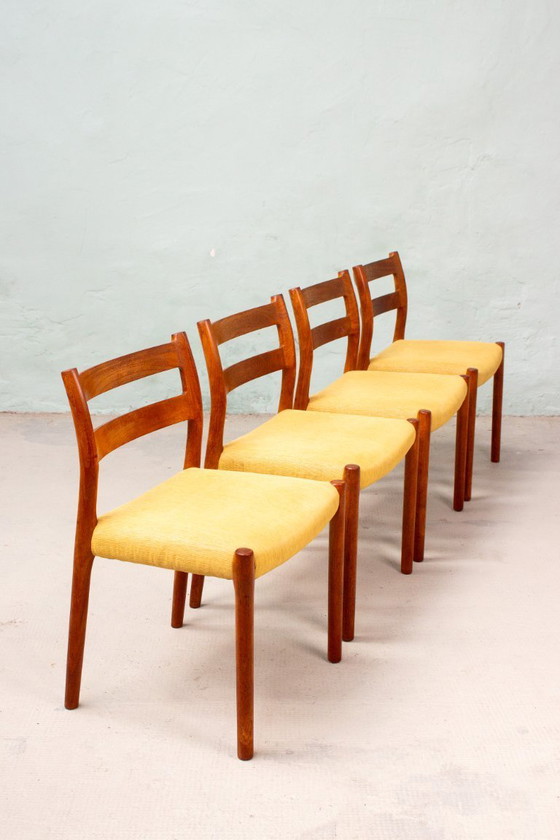 Image 1 of 4 x Niels Otto Möller Model 84 Stoel Deens Vintage Teak