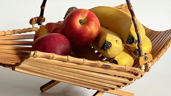 Image 1 of Hout en bamboe VINTAGE CHIC FOLDING TABLE BASKET