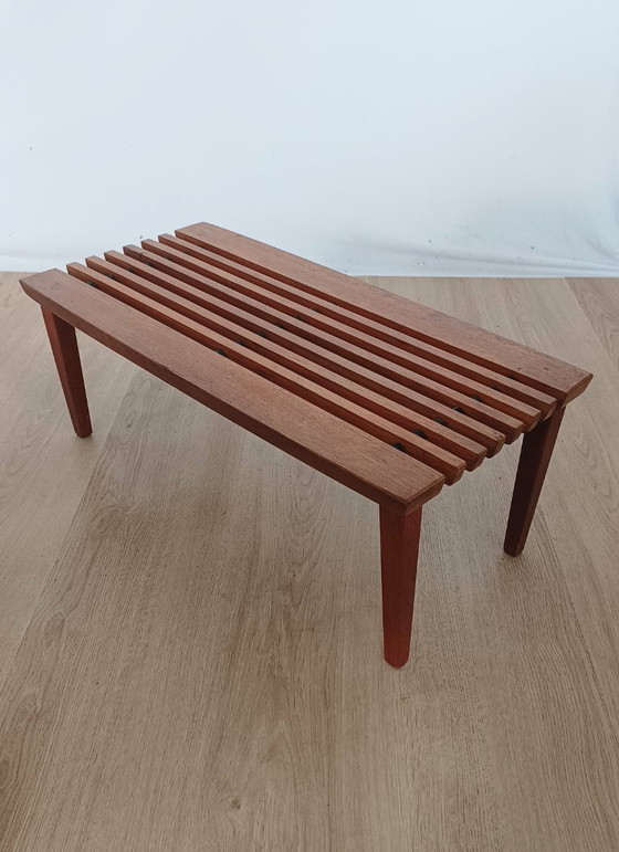 Image 1 of 1950s slatted bench or side table