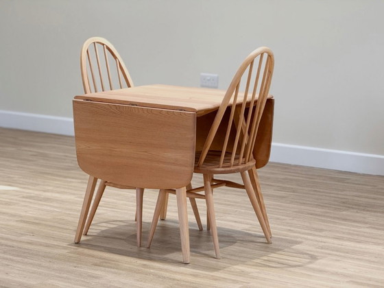 Image 1 of Table pliante Ercol et quatre chaises Quaker par Lucian Ercolani, années 1960