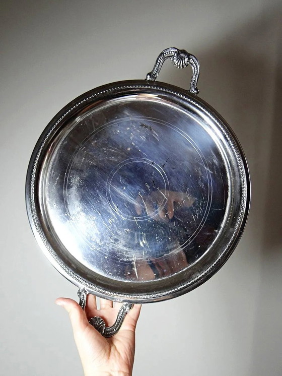 Rare vintage oriental covered silver-plated serving dish, mid-20th century., Table accessories, Metal (photo 14 of 14)