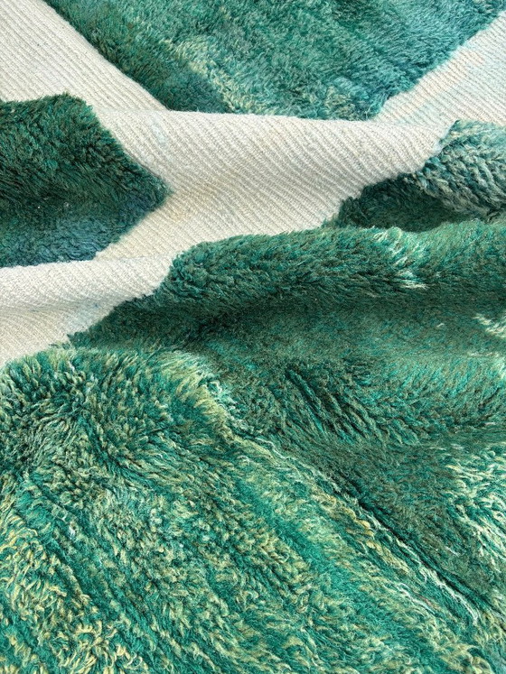 Image 1 of Marokkaans modern groen tapijt 210 x 300 cm, authentiek Marokkaans tapijt