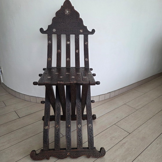 Sedia pieghevole antica, Sedie pieghevoli, Legno, Marrone (foto 12 di 14)