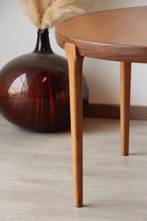 Table à manger scandinave en teck massif extensible – Années 60