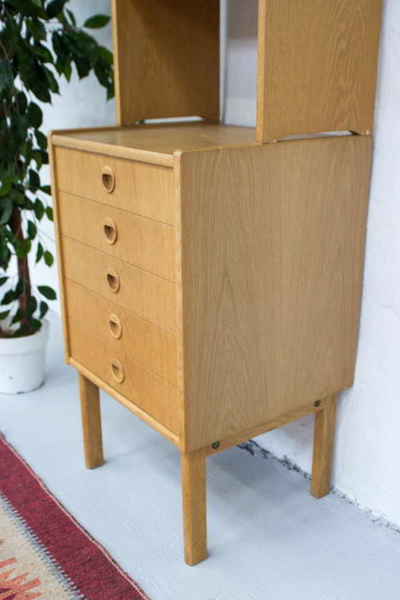 Image 1 of Libreria d'epoca a ripiani alti in rovere