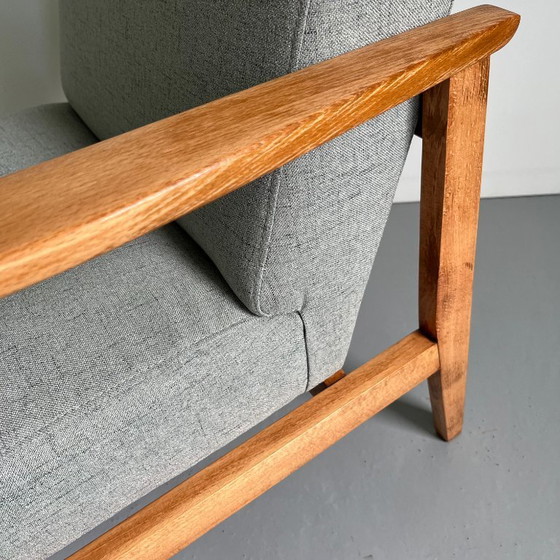 Image 1 of Poltrona da club vintage grigio-verde: mobili moderni di metà secolo degli anni '70