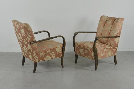 Image 1 of 1950’s Swedish Modern Set of 2 Sculptural Armchairs
