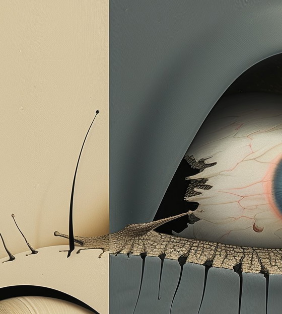 Image 1 of Unique Edition *** High-Quality Giclée  *** Monsieur Escargot and the Paradox of the Unblinking Gaze ***